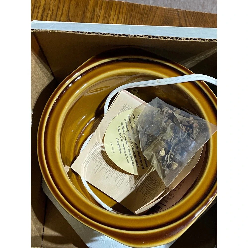 Vintage Rival Potpourri Crock Model 3207 Electric Simmering Cooker Floral NOS